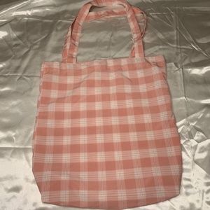 Pink Gingham Tote Bag